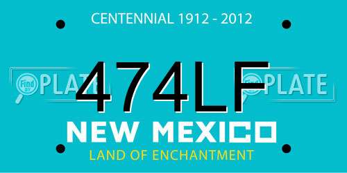 474LF New Mexico License Plate