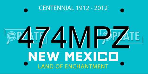 474MPZ New Mexico License Plate