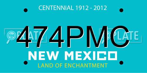 474PMC New Mexico License Plate