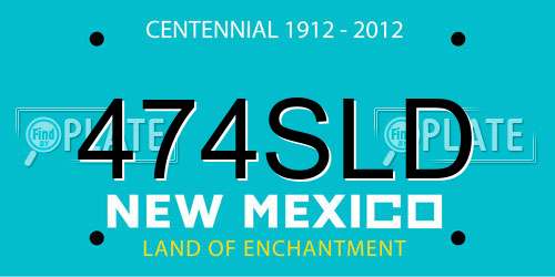 474SLD New Mexico License Plate