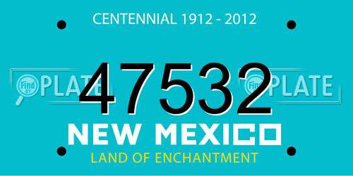 47532 New Mexico License Plate
