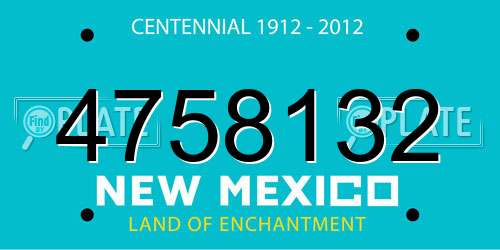 4758132 New Mexico License Plate