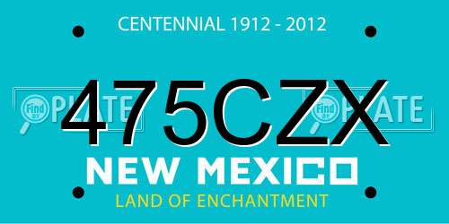 475CZX New Mexico License Plate