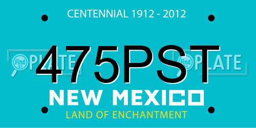 475PST New Mexico License Plate