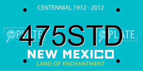 475STD New Mexico License Plate