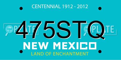 475STQ New Mexico License Plate