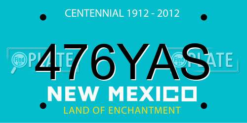 476YAS New Mexico License Plate