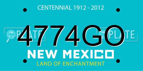 4774GO New Mexico License Plate