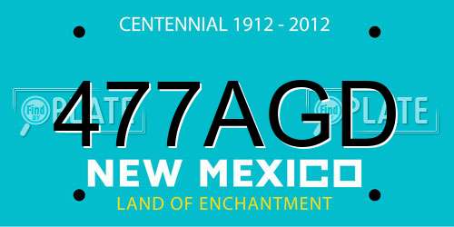 477AGD New Mexico License Plate
