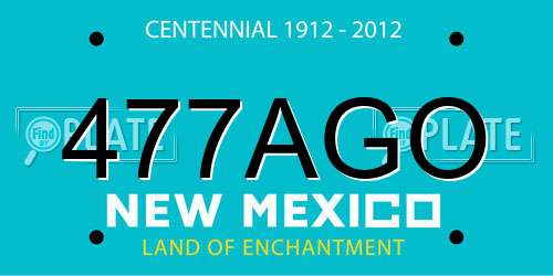477AGO New Mexico License Plate