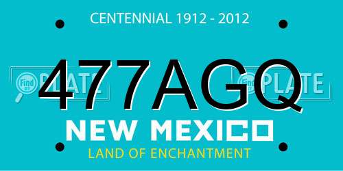 477AGQ New Mexico License Plate