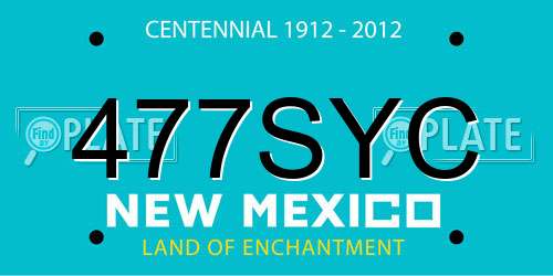 477SYC New Mexico License Plate