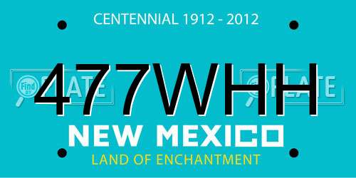 477WHH New Mexico License Plate