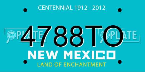 4788TO New Mexico License Plate