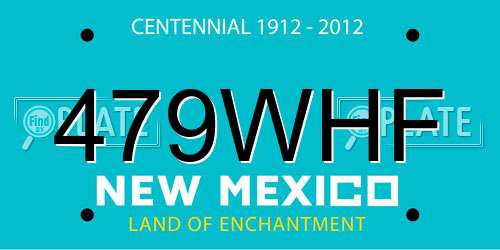 479WHF New Mexico License Plate