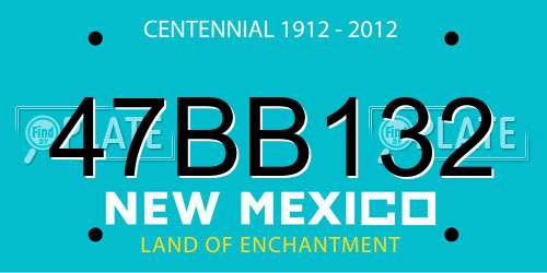 47BB132 New Mexico License Plate