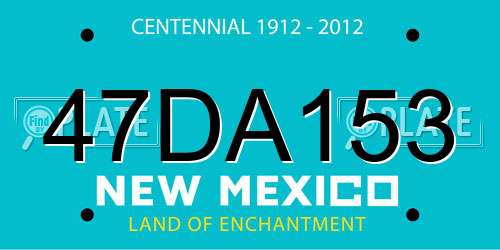 47DA153 New Mexico License Plate