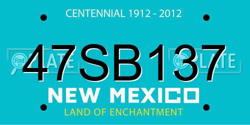 47SB137 New Mexico License Plate