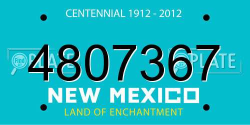 4807367 New Mexico License Plate