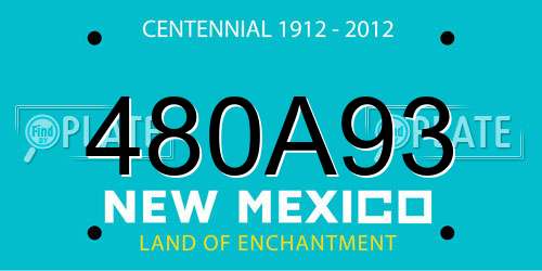 480A93 New Mexico License Plate