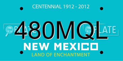 480MQL New Mexico License Plate
