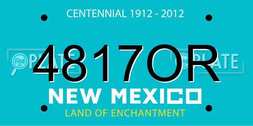 4817OR New Mexico License Plate