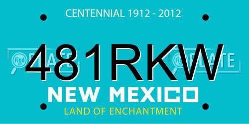 481RKW New Mexico License Plate