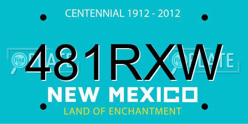 481RXW New Mexico License Plate