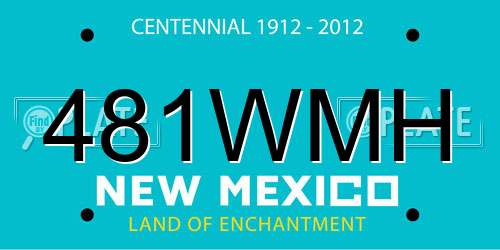 481WMH New Mexico License Plate