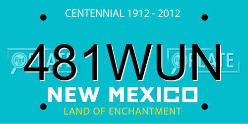481WUN New Mexico License Plate