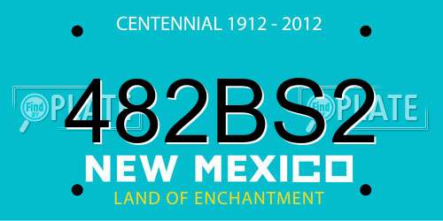482BS2 New Mexico License Plate