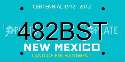 482BST New Mexico License Plate