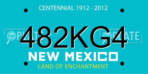 482KG4 New Mexico License Plate