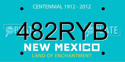 482RYB New Mexico License Plate