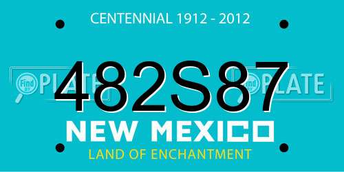 482S87 New Mexico License Plate