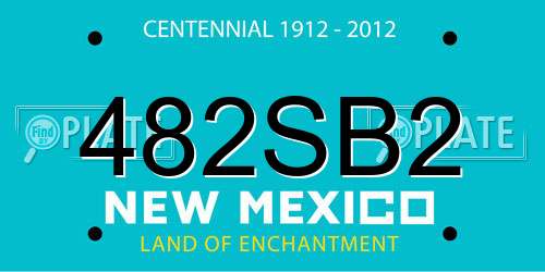 482SB2 New Mexico License Plate