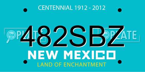 482SBZ New Mexico License Plate
