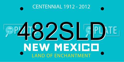 482SLD New Mexico License Plate