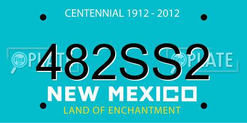 482SS2 New Mexico License Plate
