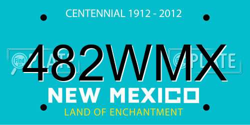 482WMX New Mexico License Plate