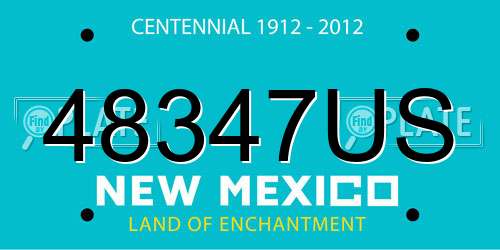48347US New Mexico License Plate