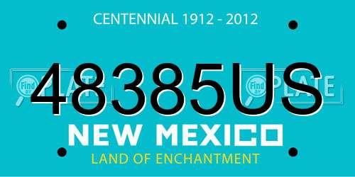 48385US New Mexico License Plate