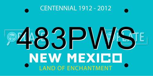 483PWS New Mexico License Plate