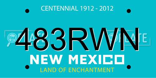 483RWN New Mexico License Plate