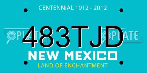483TJD New Mexico License Plate