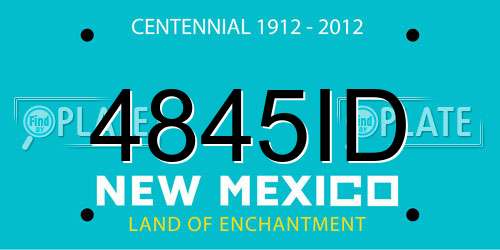 4845ID New Mexico License Plate