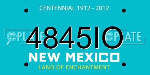 4845IO New Mexico License Plate
