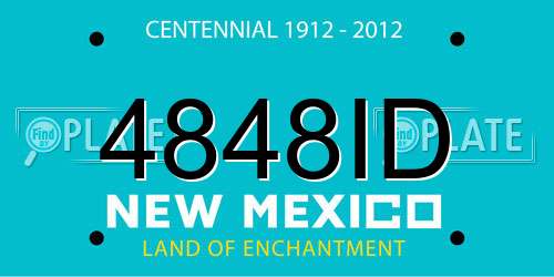 4848ID New Mexico License Plate