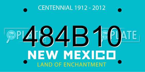 484B10 New Mexico License Plate