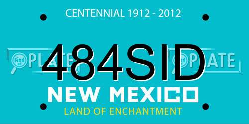 484SID New Mexico License Plate